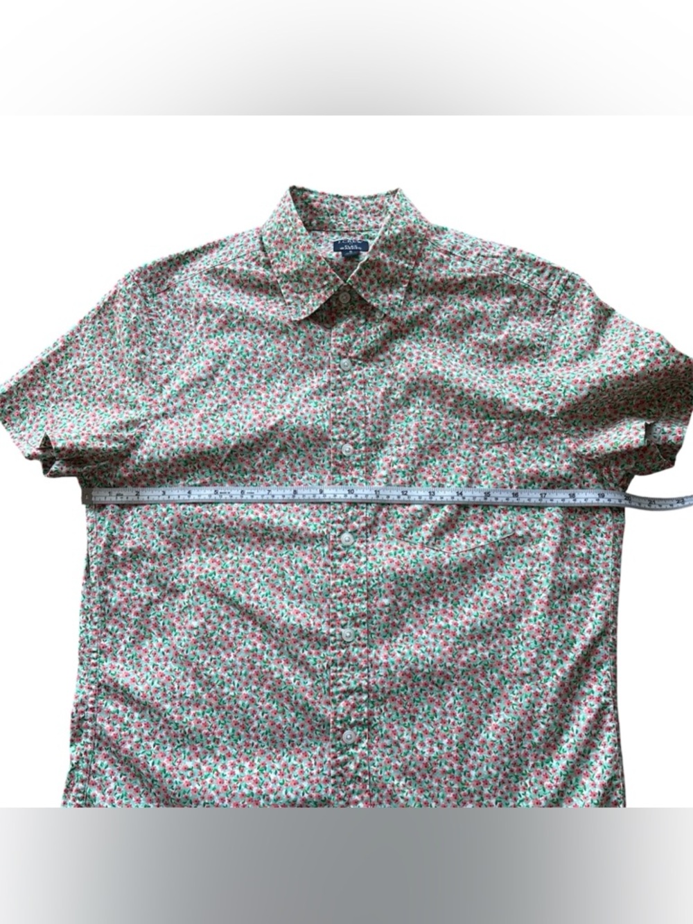 J.Crew Flex Washed Floral Button Down Shirt Mens Small StretchCotton Short Sleev - Picture 6 of 7